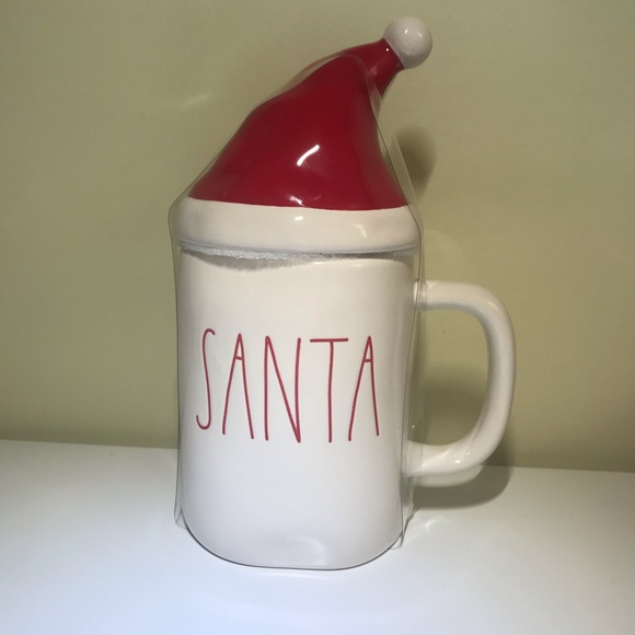 New Rae Dunn Christmas SANTA Ceramic Mug Santa Hat - Picture 1 of 3